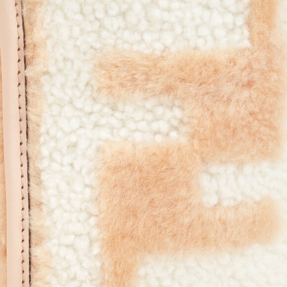 Fendi Mini Sunshine Shopper Tan Sheepskin Logo Mini-Bag - Picture 10 of 12